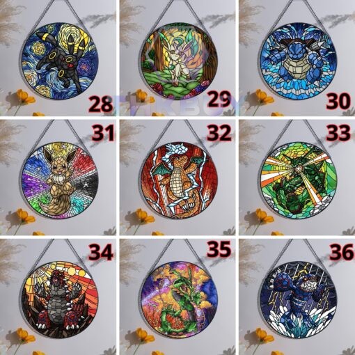 Gengar Glass Pokemon Stained Glass Window Hanging Suncatcher - Image 5