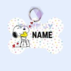 Personalized Snoopy & Woodstock Pet Id Tag for Dogs
