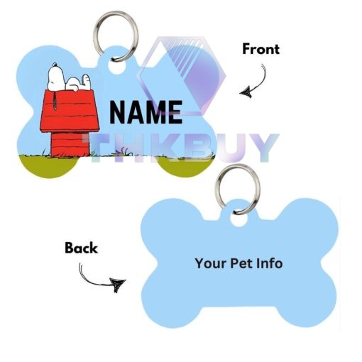 Personalized Snoopy Pet Id Tag for Dogs - Image 2