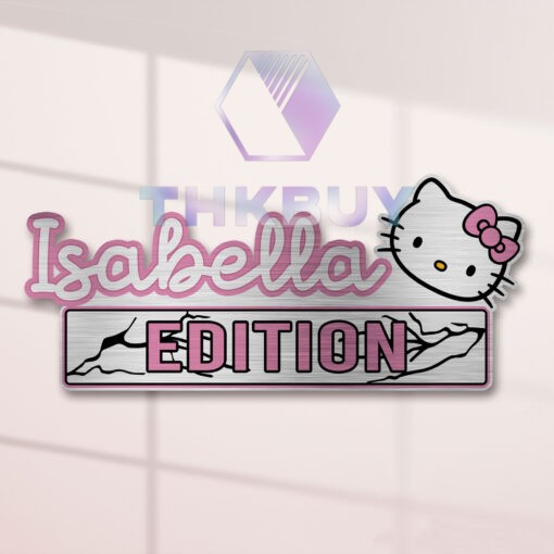 Personalized Hello Kitty Edition Laser Engraved Car Name Badge - Image 2