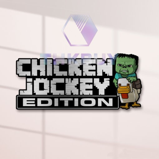 Chicken Jockey Edition Laser Engraved Car Name Badge - Image 2