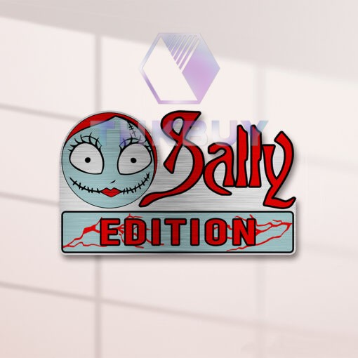 Personalized Sally Edition Laser Engraved Car Name Badge - Image 2