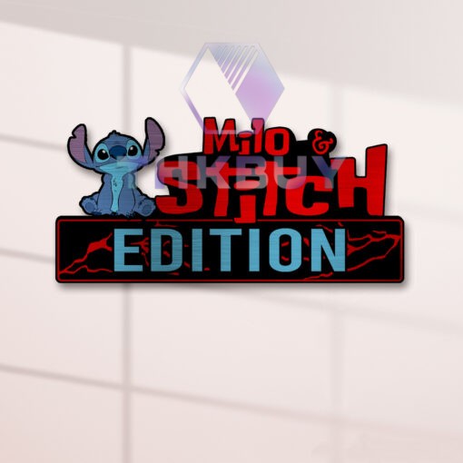 Personalized Lilo & Stitch Custom Name Car Emblem - Image 2