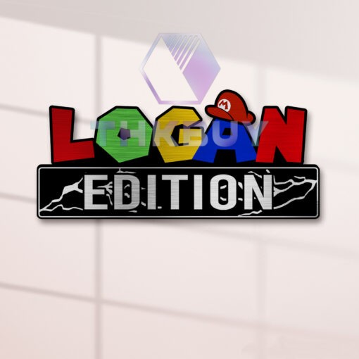 Personalized Super Mario Edition Laser Engraved Car Name Badge - Image 2