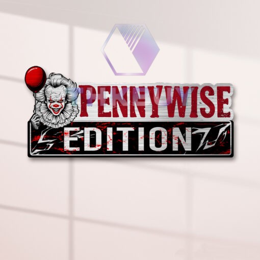 Pennywise Edition Laser Engraved Car Name Badge - Image 2