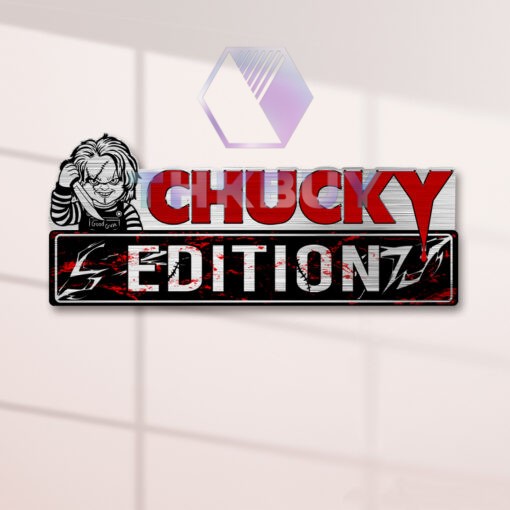 Chucky Edition Laser Engraved Car Name Badge - Image 2