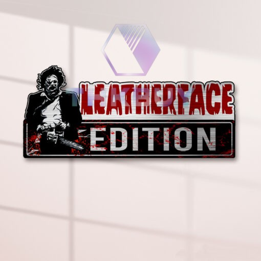 Leatherface Edition Laser Engraved Car Name Badge - Image 2