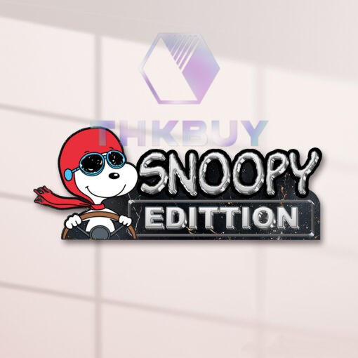 Snoopy Pilot Edition Laser Engraved Car Emblem - Image 2