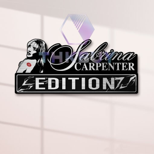 Sabrina Carpenter Edition Laser Engraved Car Name Badge - Image 2