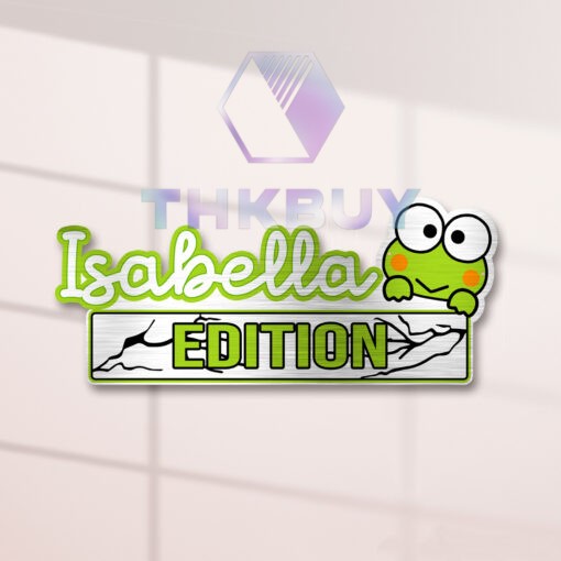 Personalized Keroppi Edition Laser Engraved Car Name Badge - Image 2