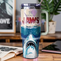 JAWS 50th Anniversary Lazer Engraved Stanley Logo Tumbler