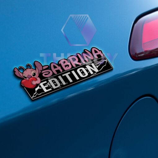 Personalized Stitch 626 & Angel 624 Editon Car Emblem - Image 2