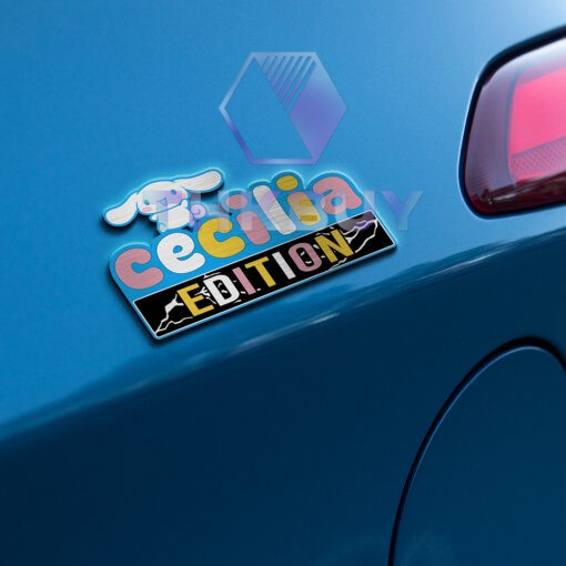 Personalized Cinamonroll Edition Laser Engraved Car Name Badge Version 2 - Image 3