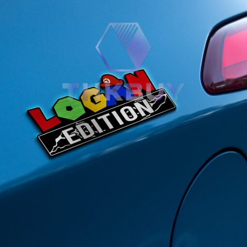 Personalized Super Mario Edition Laser Engraved Car Name Badge - Image 3