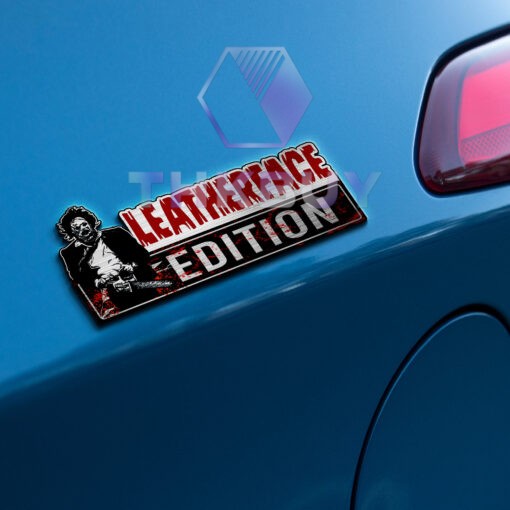 Leatherface Edition Laser Engraved Car Name Badge - Image 3