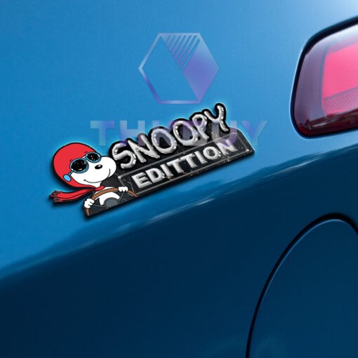 Snoopy Pilot Edition Laser Engraved Car Emblem - Image 5