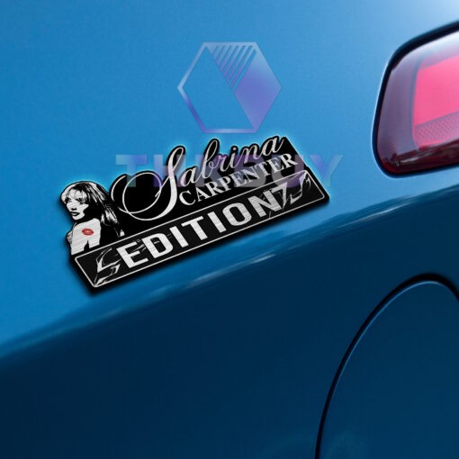 Sabrina Carpenter Edition Laser Engraved Car Name Badge - Image 3