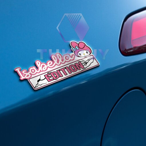 Personalized Rabbit Edition Laser Engraved Car Name Badge - Image 3