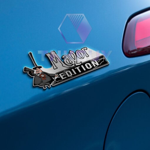 Personalized Mayor Edition Laser Engraved Car Name Badge - Image 3