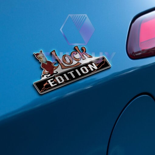 Personalized Lock Edition Laser Engraved Car Name Badge - Image 3