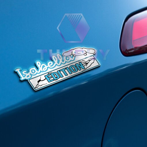 Personalized Cinamonroll Edition Laser Engraved Car Name Badge - Image 3