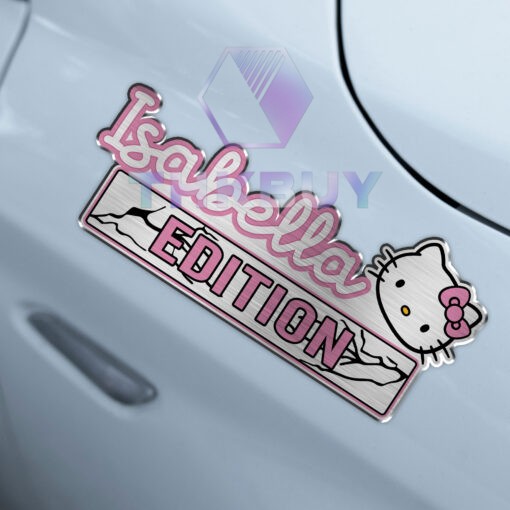 Personalized Hello Kitty Edition Laser Engraved Car Name Badge - Image 5