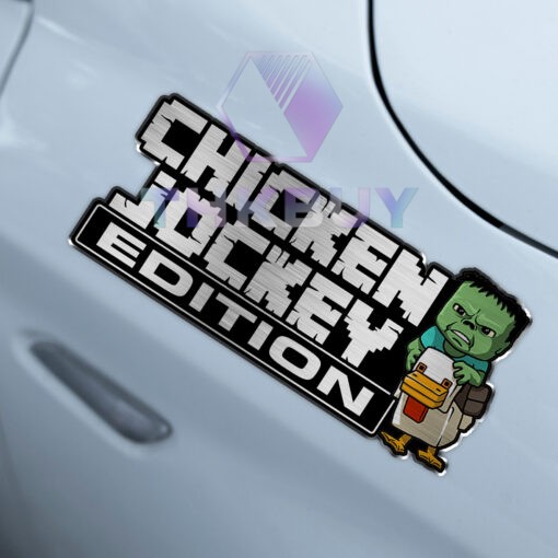 Chicken Jockey Edition Laser Engraved Car Name Badge - Image 4