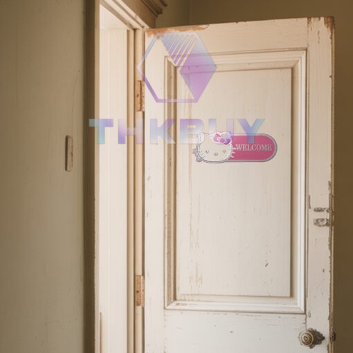 Personalized Hello Kitty Inspired 3D Wooden Door Sign - THK1982 - Image 5