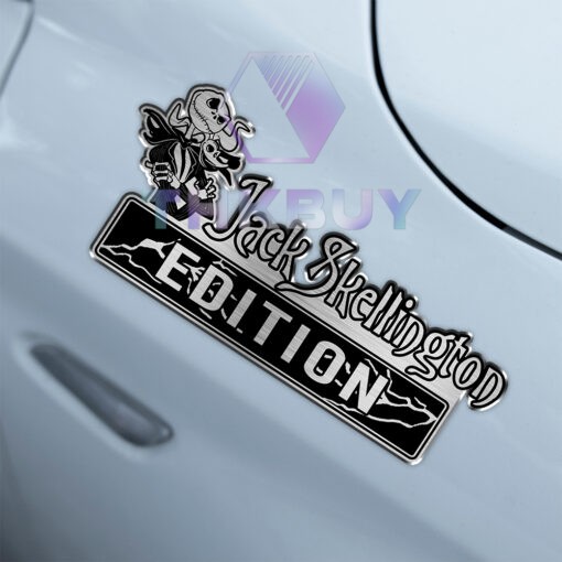 Personalized Jack Skellington Edition Laser Engraved Car Name Badge - Image 4