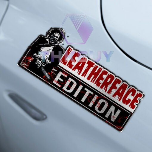 Leatherface Edition Laser Engraved Car Name Badge - Image 4