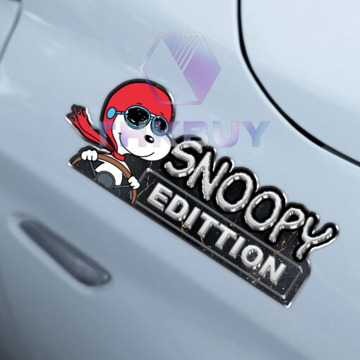 Snoopy Pilot Edition Laser Engraved Car Emblem - Image 4