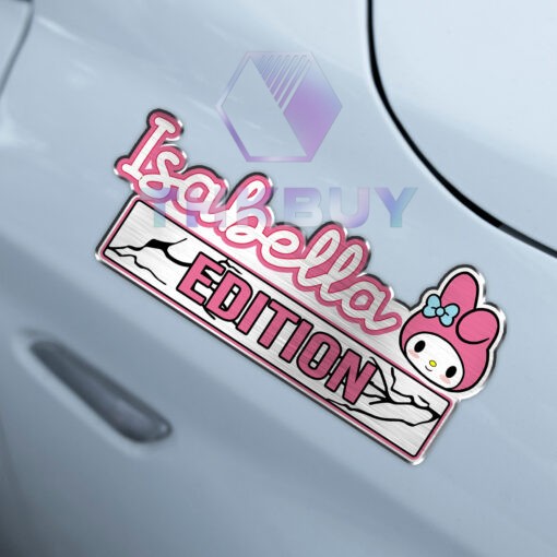 Personalized Rabbit Edition Laser Engraved Car Name Badge - Image 5
