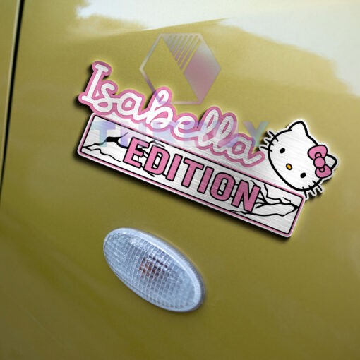 Personalized Hello Kitty Edition Laser Engraved Car Name Badge - Image 4