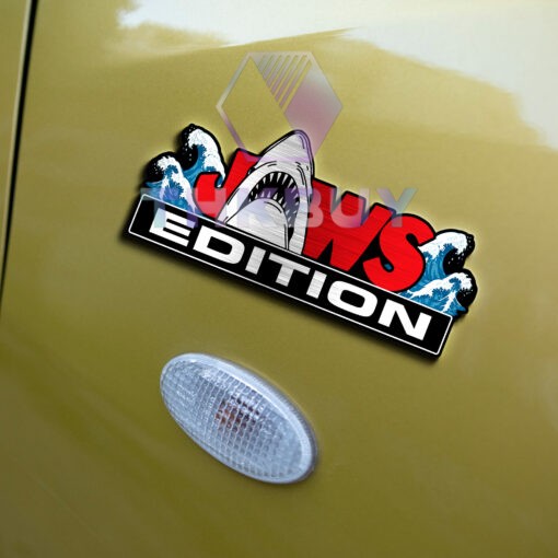 Jaws Edition Laser Engraved Car Name Badge - Image 4