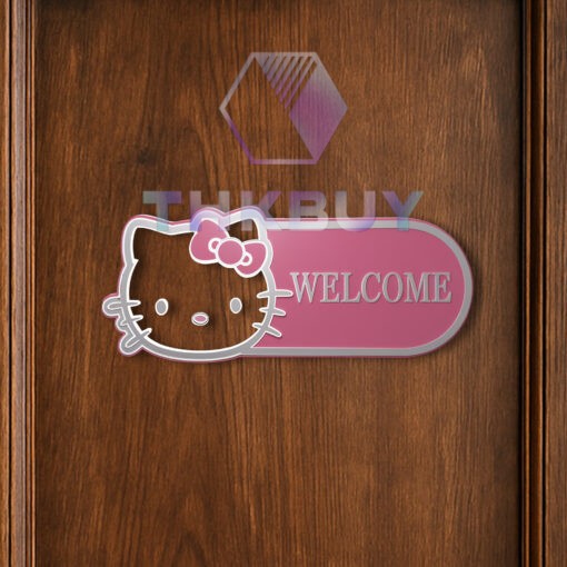 Personalized Hello Kitty Inspired 3D Wooden Door Sign - THK1982 - Image 6