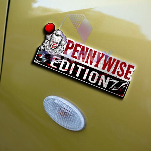 Pennywise Edition Laser Engraved Car Name Badge - Image 5
