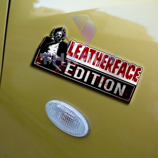 Leatherface Edition Laser Engraved Car Name Badge - Image 5