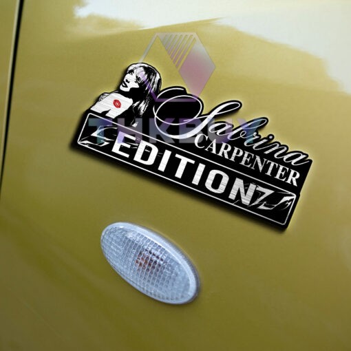 Sabrina Carpenter Edition Laser Engraved Car Name Badge - Image 5
