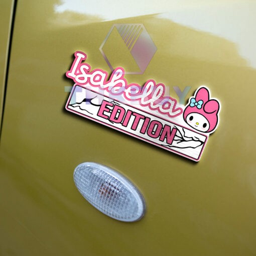 Personalized Rabbit Edition Laser Engraved Car Name Badge - Image 4