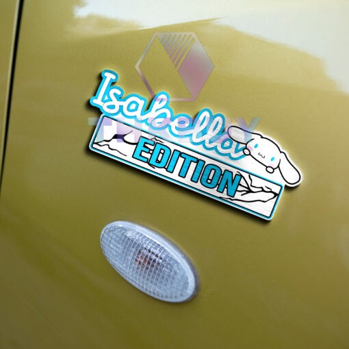 Personalized Cinamonroll Edition Laser Engraved Car Name Badge - Image 4
