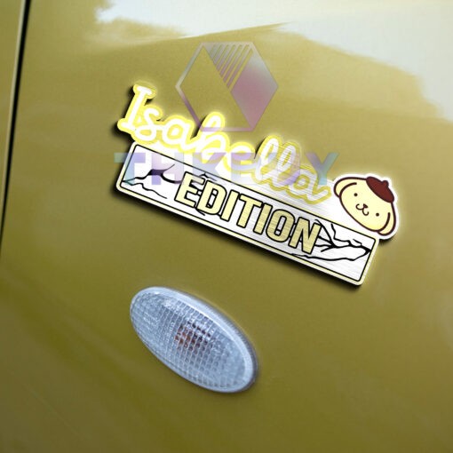 Personalized Pompompurin Edition Laser Engraved Car Name Badge - Image 4
