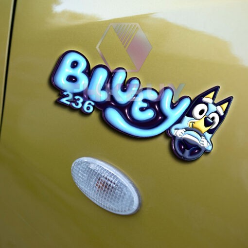 Personalized Bluey Laser Engraved Car Name Badge - Image 3