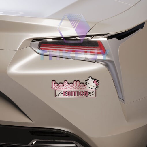 Personalized Hello Kitty Edition Laser Engraved Car Name Badge - Image 6
