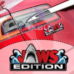 Jaws Edition Laser Engraved Car Name Badge