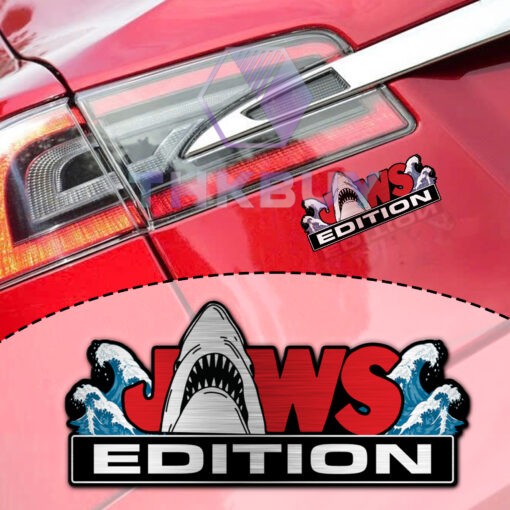 Jaws Edition Laser Engraved Car Name Badge