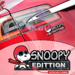 Snoopy Pilot Edition Laser Engraved Car Emblem