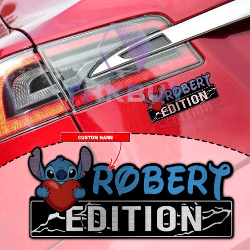 Personalized Stitch 626 & Angel 624 Editon Car Emblem - Image 5