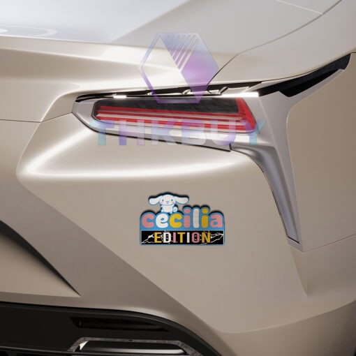Personalized Cinamonroll Edition Laser Engraved Car Name Badge Version 2 - Image 5