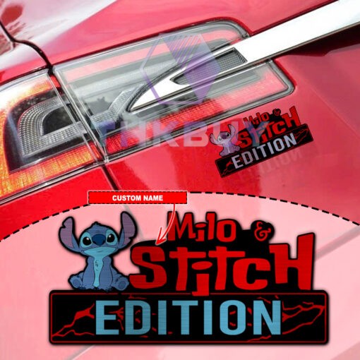 Personalized Lilo & Stitch Custom Name Car Emblem