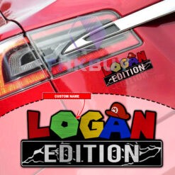 Personalized Super Mario Edition Laser Engraved Car Name Badge